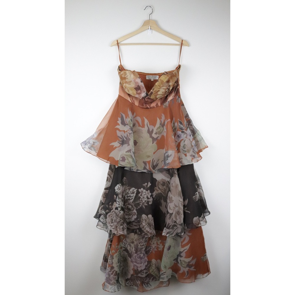 NWT Anthropologie Geisha Designs Martina Floral Dress Maxi Strapless Medium - Picture 2 of 13